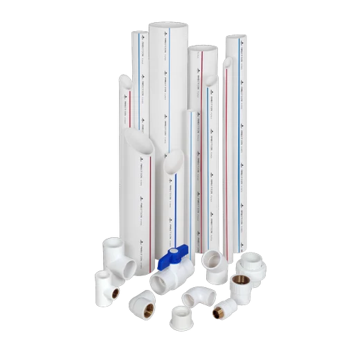 Thermoplastic pipe and fittings studio product shot