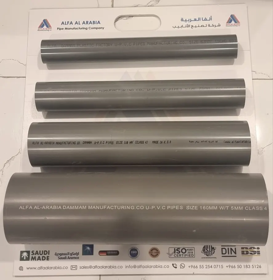 ALFA branded pipe sample board used for project submittals